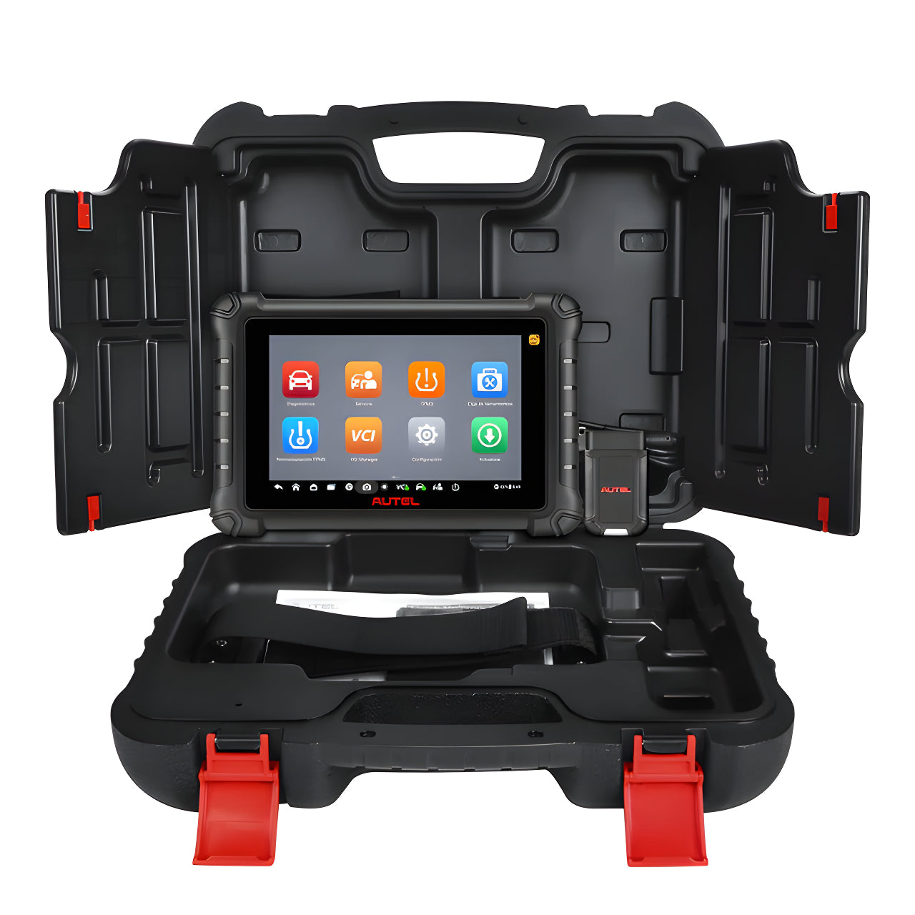 Autel MaxiDAS DS900TS con tablet Android 11, módulo VCI y maletín portátil. Escáner automotriz profesional con TPMS y diagnóstico OE.