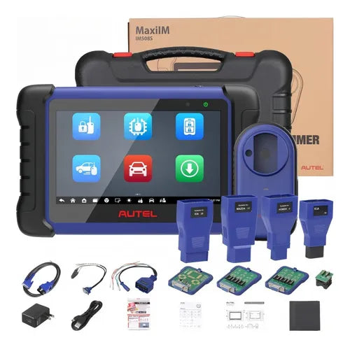 Autel MaxiIM IM508S escáner automotriz con tablet de 7”, programador XP200 y adaptadores incluidos. Herramienta profesional para diagnóstico completo, programación de llaves e inmovilizador en vehículos de 1996+.