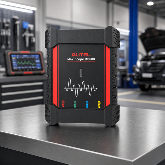 Autel MaxiScope MP608 osciloscopio automotriz de 4 canales para diagnóstico de señales eléctricas, sensores, actuadores y fallas intermitentes