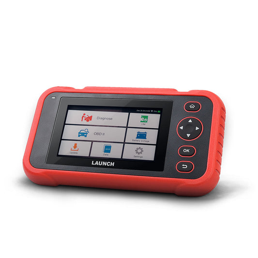 Launch CRP129S escáner automotriz multimarca compacto con pantalla de 5”. Compatible con autos OBDII 1996+, diagnóstico de motor, transmisión, ABS y SRS, con 13 funciones de servicio y actualizaciones Wi-Fi.