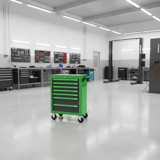 Capa 4 del LAUNCH TTH-84 con herramientas aisladas para EV, llaves y útiles VDE IEC 60900 organizados para servicio de alto voltaje