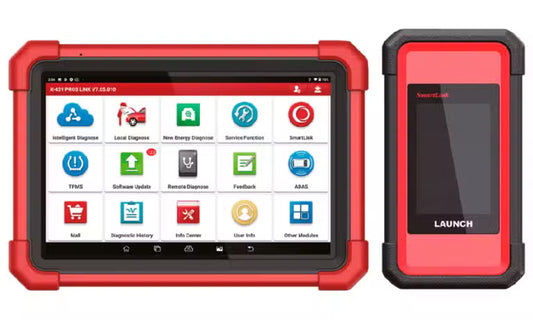 Escáner automotriz Launch X431 PRO3 LINK V2 con tablet de 10.1 pulgadas y módulo SmartLink C V2.0, compatible con diagnóstico local y remoto, programación J2534 y protocolos modernos CAN FD y DoIP.