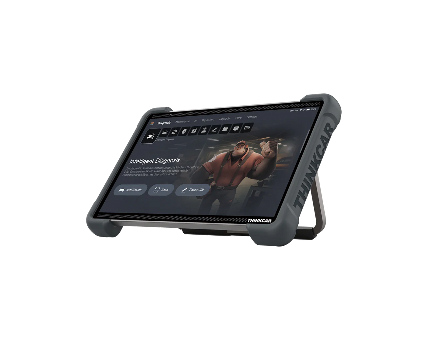 Escáner automotriz Thinktool Expert 394 con pantalla de 12 pulgadas en vista inclinada para diagnóstico profesional con IA