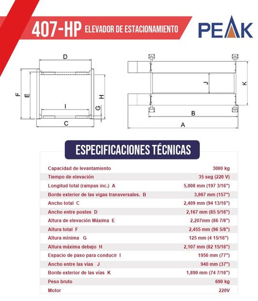 Elevador de Estacionamiento 407-HP