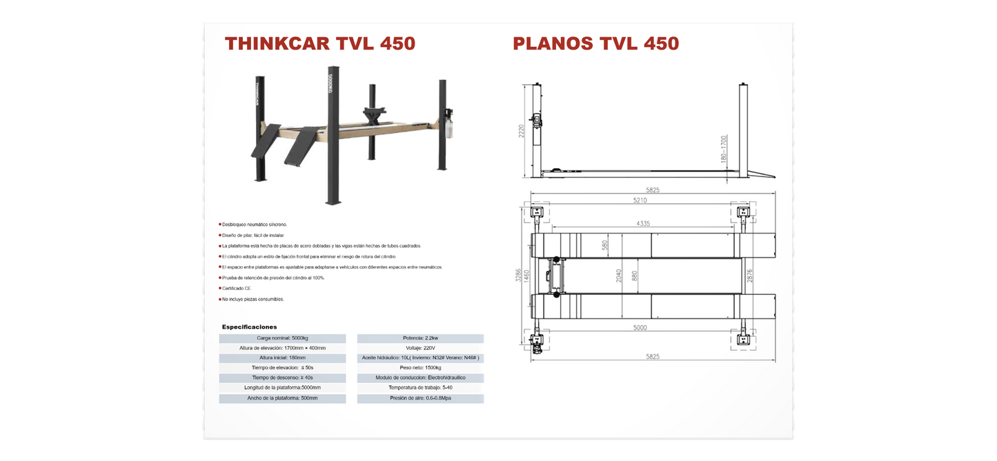 Rampa Thinkcar TVL 450