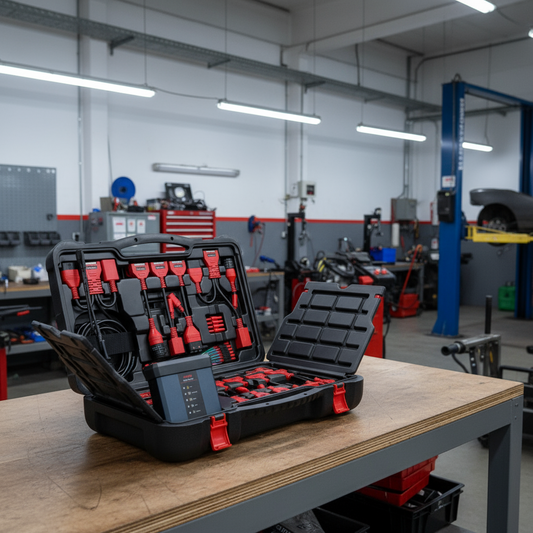 Autel EV Diagnostics Upgrade Kit compatible con MaxiSys Ultra, MS919 y MS909, incluye adaptadores HV y breakout leads.