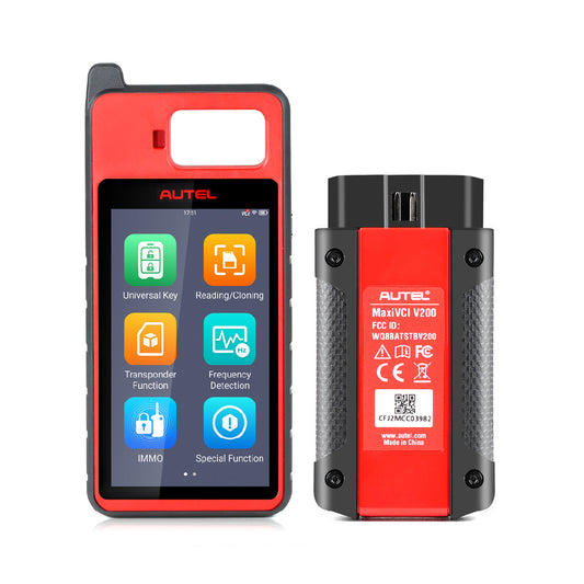 Autel MaxiIM KM100 con módulo MaxiVCI V200 incluido. Herramienta portátil para programación IMMO, clonación de transponders y diagnóstico rápido vía OBD.