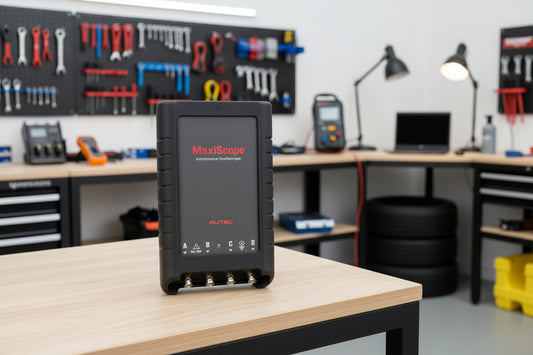 Autel MaxiScope MP408 osciloscopio automotriz de 4 canales para diagnóstico eléctrico avanzado en taller mecánico