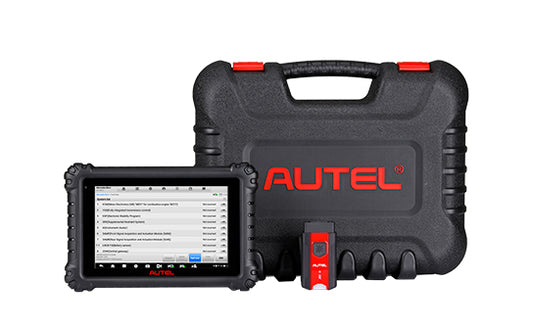 Kit Autel MaxiSYS MS906 Pro con tablet de diagnóstico, interfaz MaxiVCI y maletín rígido. Compatible con vehículos de EE.UU., Europa y Asia desde 1996 en adelante.