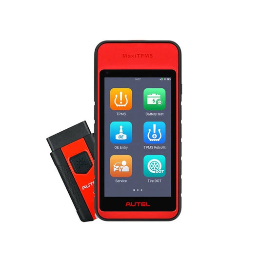 Escáner automotriz Autel MaxiTPMS ITS600 para diagnóstico y programación TPMS, pantalla táctil de 5.5 pulgadas con funciones OBD, VINscan y compatibilidad con sensores MX-Sensor.