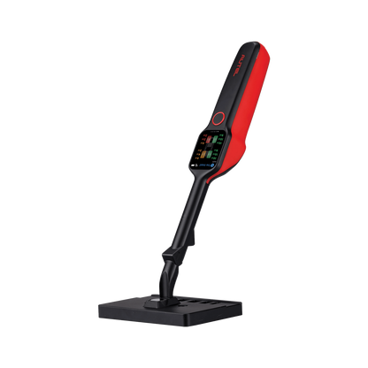 Autel MaxiTPMS TBE200 inspector láser de neumáticos y discos de freno, vista 3/4 con pantalla táctil para quick check y análisis de desgaste