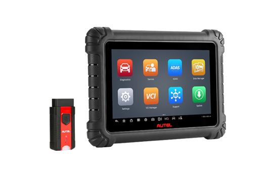 Escáner automotriz Autel MS906 MAX con interfaz inalámbrica MaxiVCI V200, ideal para diagnóstico avanzado, datos en vivo y funciones de calibración.