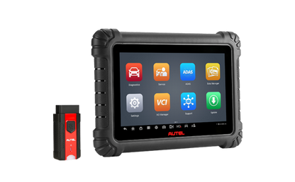 Escáner automotriz Autel MS906 MAX con interfaz inalámbrica MaxiVCI V200, ideal para diagnóstico avanzado, datos en vivo y funciones de calibración.