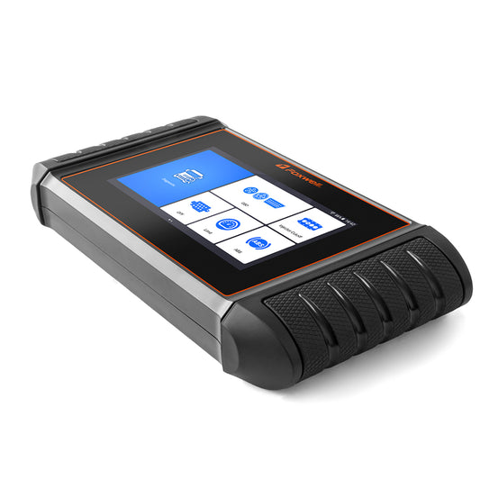 Foxwell i50HD escáner de diagnóstico diésel para servicio pesado con diseño portátil y robusto. Compatible con protocolos J1939, J1708 y OBDII, actualización Wi-Fi y batería 4000 mAh.