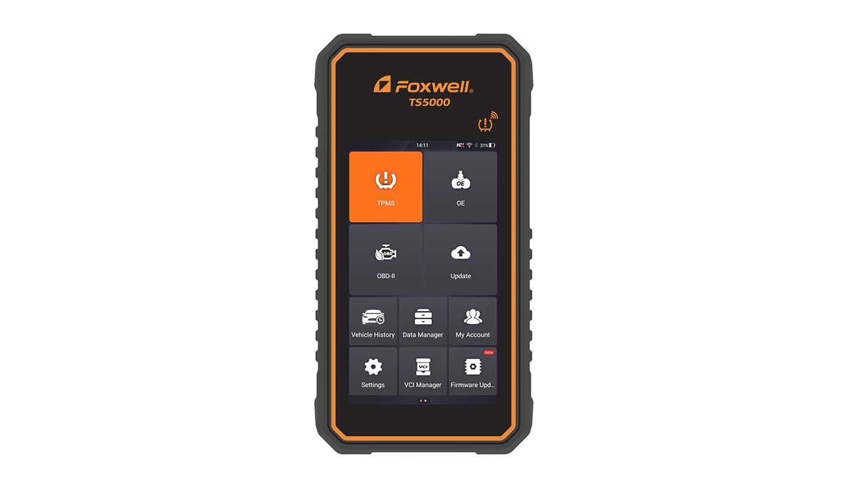 Foxwell TS5000 herramienta TPMS profesional para diagnóstico de presión de llantas, activación y programación de sensores TPMS