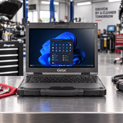 Getac B360 G3 laptop industrial fully rugged con Windows 11 Pro para diagnóstico automotriz, software técnico, flotillas, maquinaria y trabajo en taller
