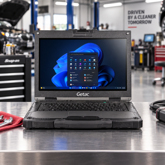 Getac B360 G3 laptop industrial fully rugged con Windows 11 Pro para diagnóstico automotriz, software técnico, flotillas, maquinaria y trabajo en taller
