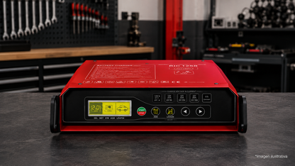 IIC150 cargador inteligente de baterías automotrices 12V/24V con pantalla LCD, modo programación, carga AGM Lithium y fuente de alimentación para taller