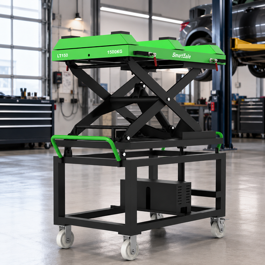 iSmartEV LT150 mesa elevadora para batería EV, diseñada para desmontaje y montaje seguro de paquetes de batería en vehículos eléctricos