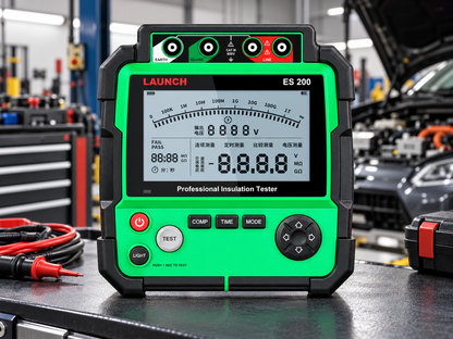 LAUNCH ES200 medidor de resistencia de aislamiento para vehículos eléctricos y sistemas de alto voltaje con pruebas de hasta 5000 V