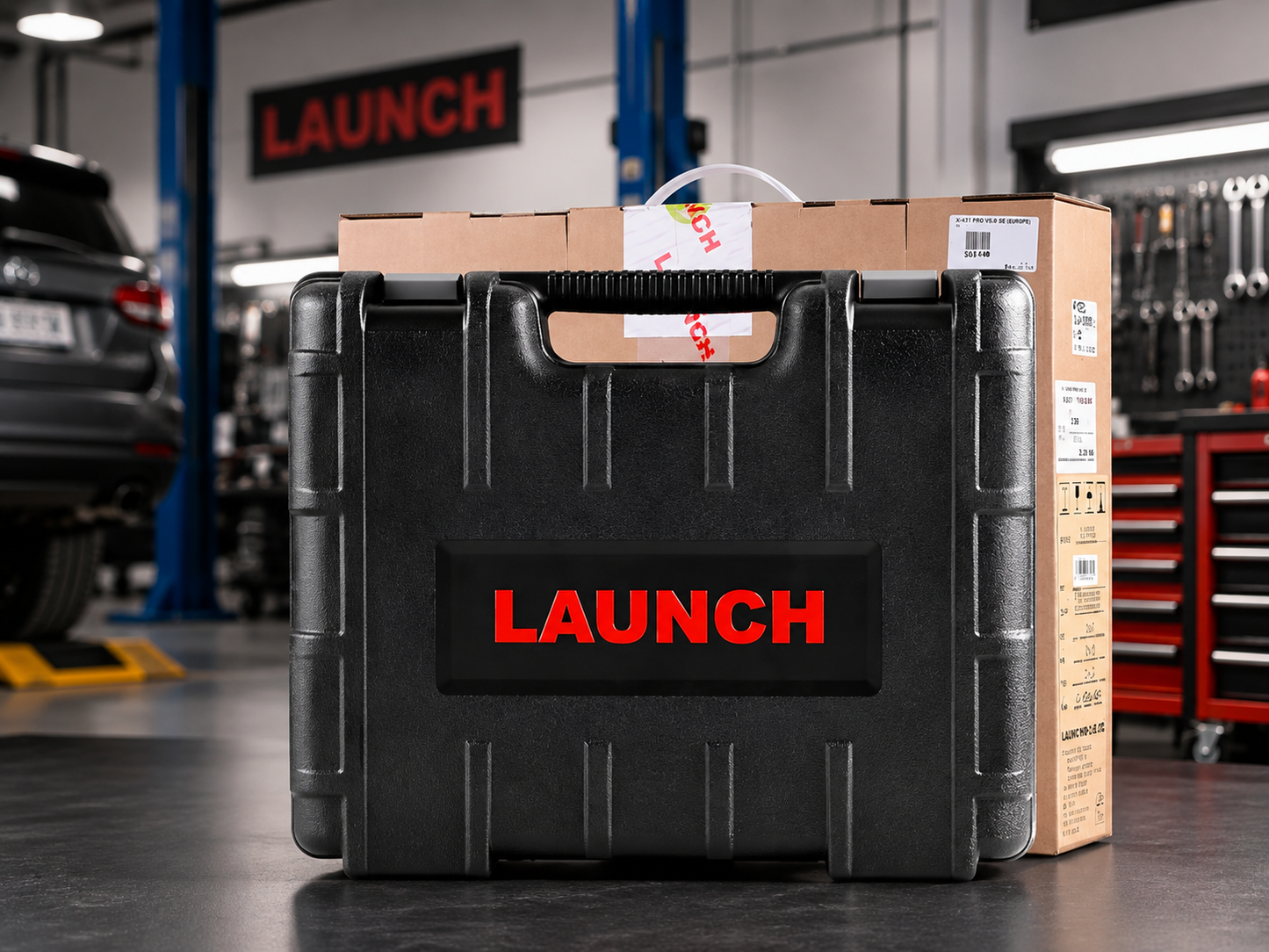 LAUNCH Heavy Duty Box Adapter kit para X-431 con software heavy duty para diagnóstico de camiones diésel, vehículos pesados y maquinaria