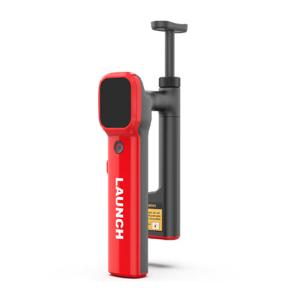 Vista trasera del medidor Launch TTM113 para diagnóstico de desgaste de llantas. Diseño portátil, ergonómico y recargable, ideal para talleres mecánicos y centros de alineación.
