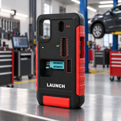LAUNCH X-PROG5 II programador IMMO para llaves automotrices, clonación ECU TCU y lectura de chips con puertos DIP e ICP en taller