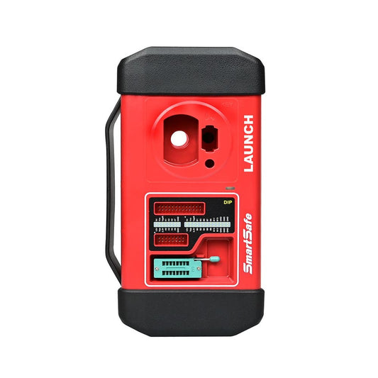 Launch XPROG 3 programador automotriz avanzado color rojo. Herramienta profesional para programación de llaves, clonación de módulos ECU, PCM, TCM y BCM en autos premium como Volkswagen, Audi, BMW, Mercedes-Benz y Porsche.