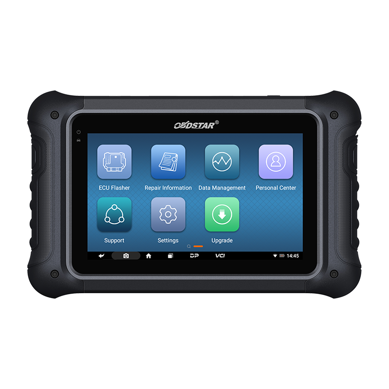 OBDSTAR DC706 herramienta profesional de diagnóstico automotriz, programación y clonación de ECUs. Equipo versátil para autos y motocicletas con pantalla táctil y funciones avanzadas de flasheo, lectura y escritura de datos.