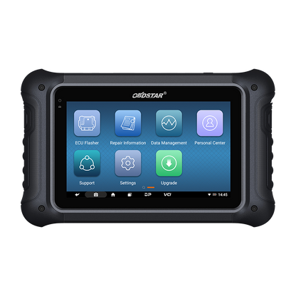 OBDSTAR DC706 herramienta profesional de diagnóstico automotriz, programación y clonación de ECUs. Equipo versátil para autos y motocicletas con pantalla táctil y funciones avanzadas de flasheo, lectura y escritura de datos.
