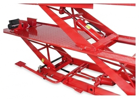 Rampa de acceso y elevación hidráulica MT-04104-L para servicio profesional de motocicletas