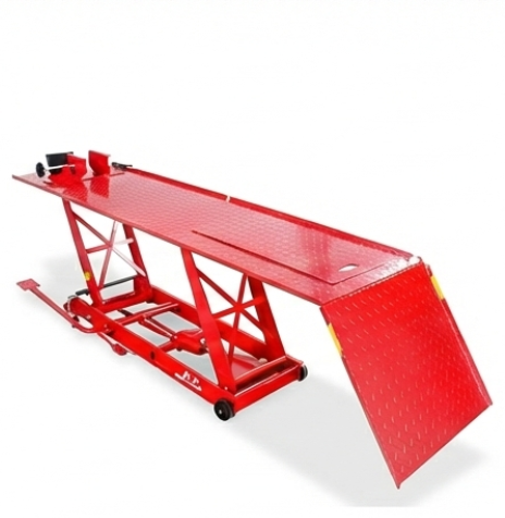 Rampa hidráulica para motocicletas MT-04104-L de 500 kg elevada para mantenimiento profesional en taller