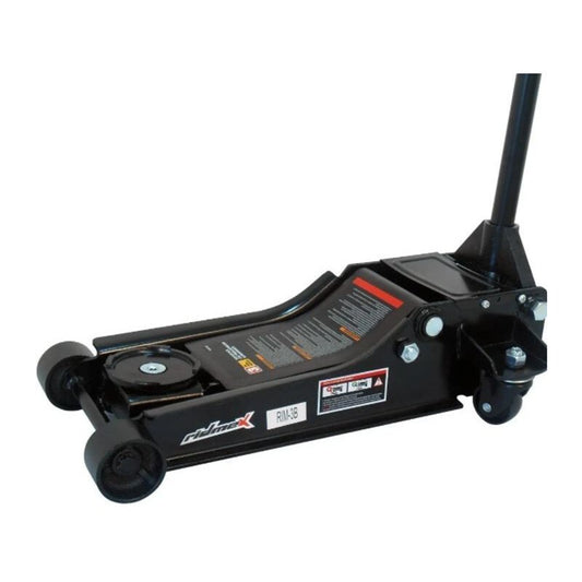Ridmex RIM-3B gato hidráulico de piso 3 toneladas con perfil bajo, ideal para autos deportivos, SUVs y camiones ligeros. Construcción robusta de acero y sistema de doble pistón.