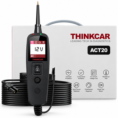 THINKCAR ACT20 punta lógica automotriz para prueba de voltaje, resistencia, continuidad, polaridad, cortocircuitos e inyección de potencia en sistemas 12V y 24V