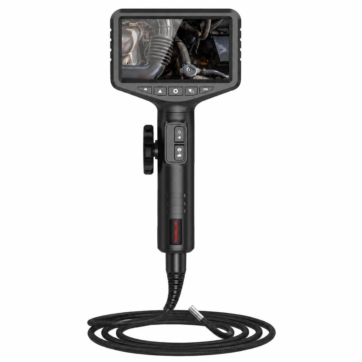 THINKCAR ES401 videoscopio de doble lente con sonda flexible para inspección automotriz en motor, ductos y espacios reducidos