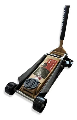 Vista superior del gato hidráulico Thinkcar TFJ-340 4 toneladas con sistema de doble pistón y perfil bajo