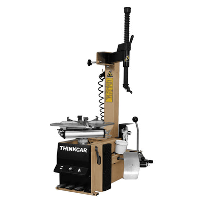 Desmontadora de llantas THINKCAR TTC-501, equipo profesional con brazo ergonómico de un solo brazo, cilindro de aluminio de 2000–2500 kgf y compatibilidad con rines de 10 a 24 pulgadas, diseñada para talleres que buscan potencia y comodidad.