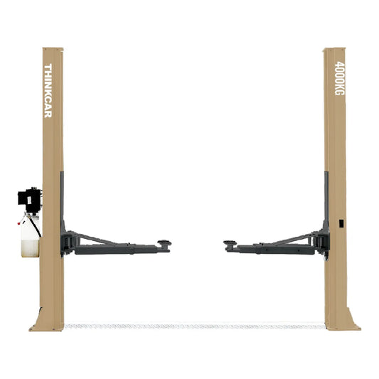 Thinkcar TVL 240 rampa hidráulica de 2 postes con travesaño inferior y capacidad de 4 toneladas. Diseño robusto y seguro para automóviles, SUVs y camionetas ligeras.