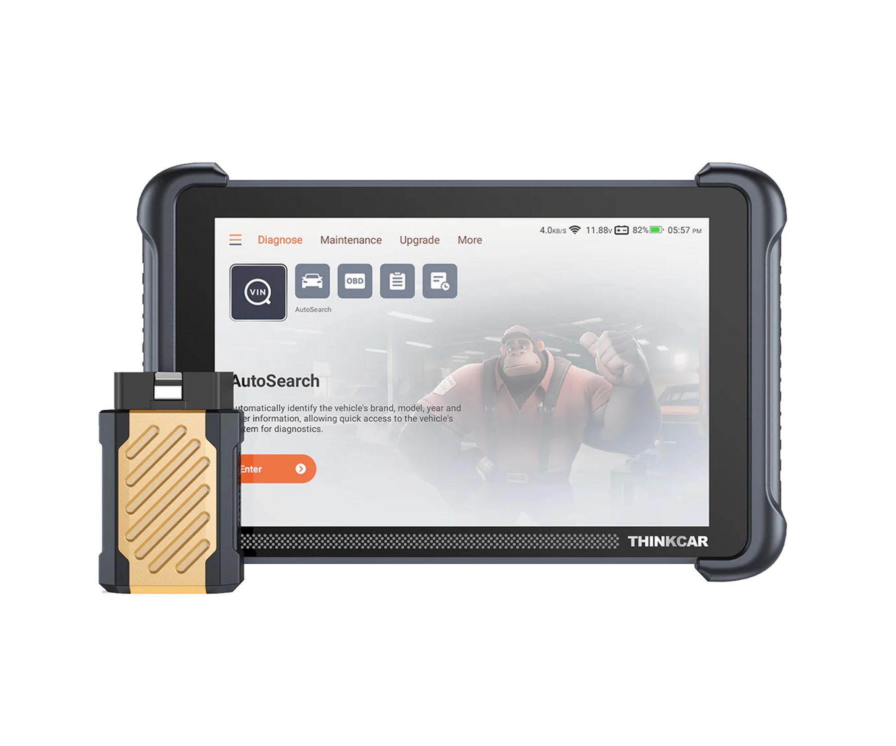 Thinktool Expert 191 escáner automotriz profesional OBD2 con tablet de 8 pulgadas y módulo VCI para diagnóstico multimarca.