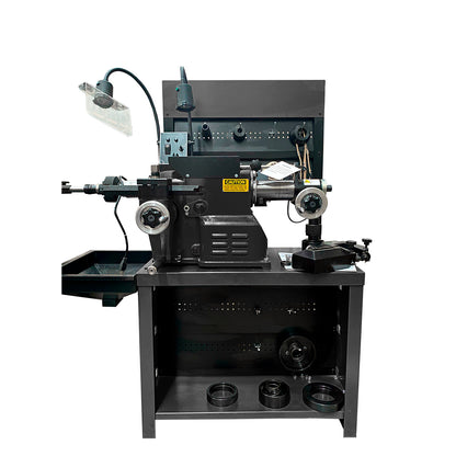 USCAR CR-8500 rectificadora profesional de discos y tambores con servomotores independientes, control electrónico y operación silenciosa. Equipo compacto y preciso para talleres automotrices.