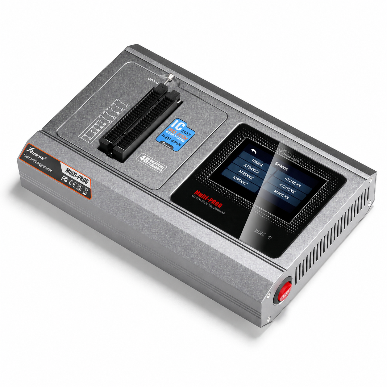 Xhorse Multi-Prog programador ECU TCU MCU EEPROM y FLASH con socket IC 48 pin para clonación de módulos, inmovilizadores y electrónica automotriz
