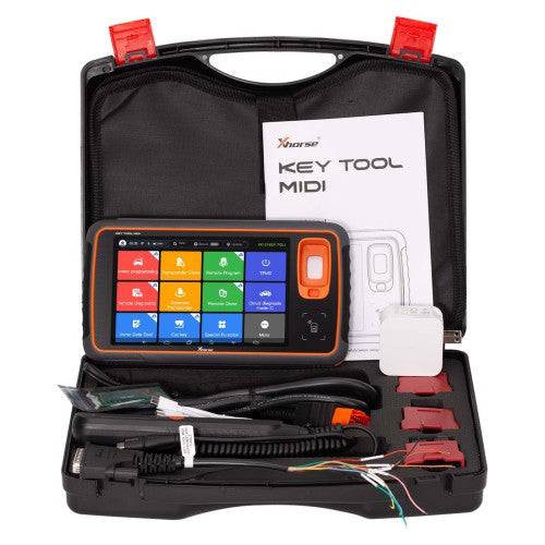 Kit Xhorse VVDI Key Tool MIDI Basic con programador de llaves, accesorios IMMO, cables y adaptadores para cerrajería automotriz