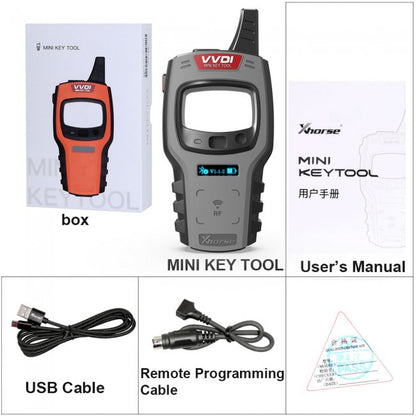 Kit Xhorse VVDI Mini Key Tool con cable USB cable de programación y accesorios para servicio de llaves automotrices